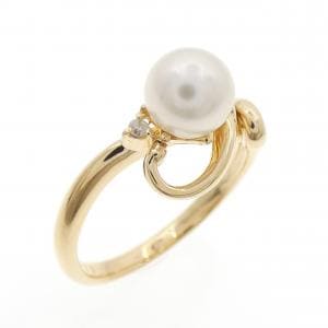 K18YG アコヤパール リング 6.2mm
