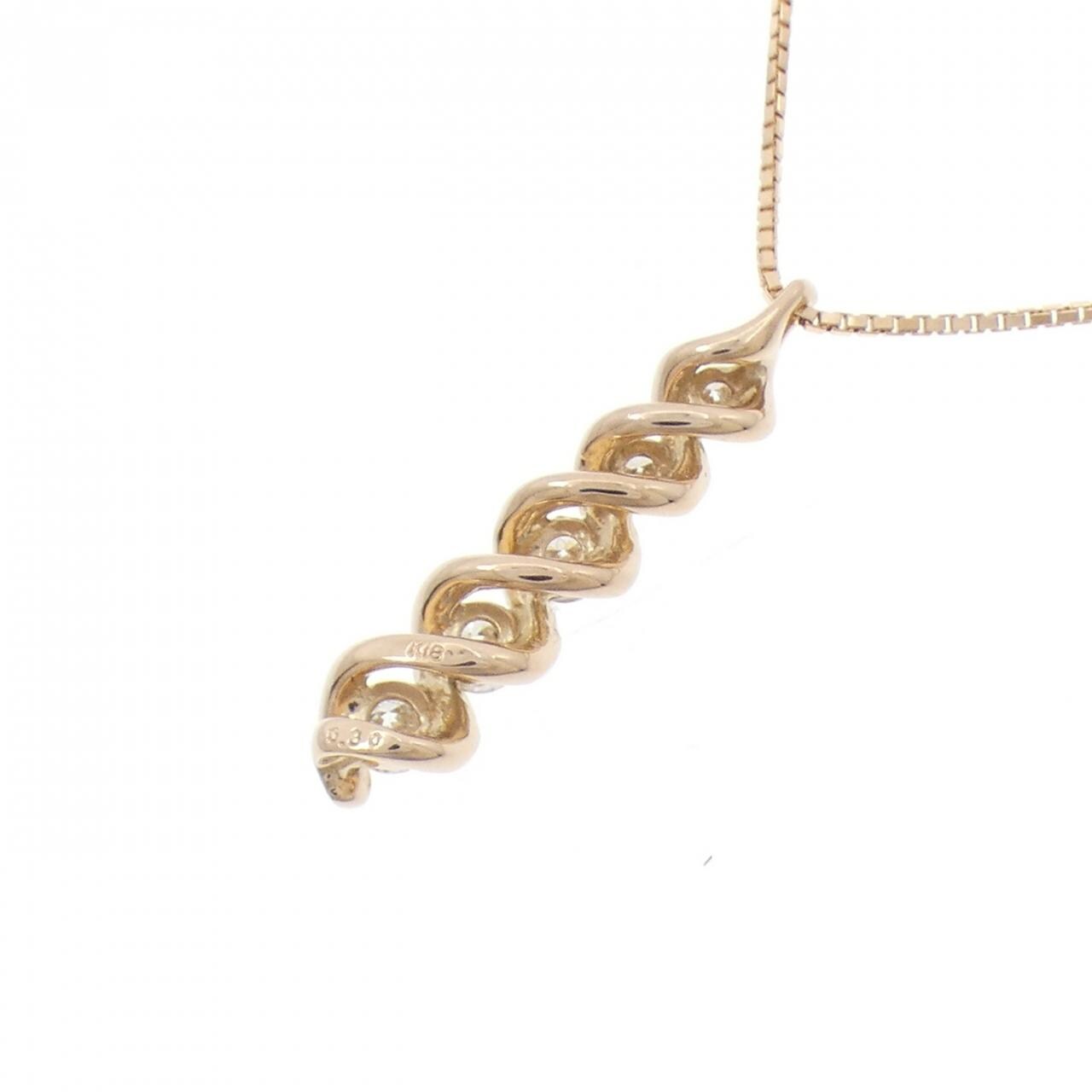 K18PG ダイヤモンド ネックレス 0.30CT