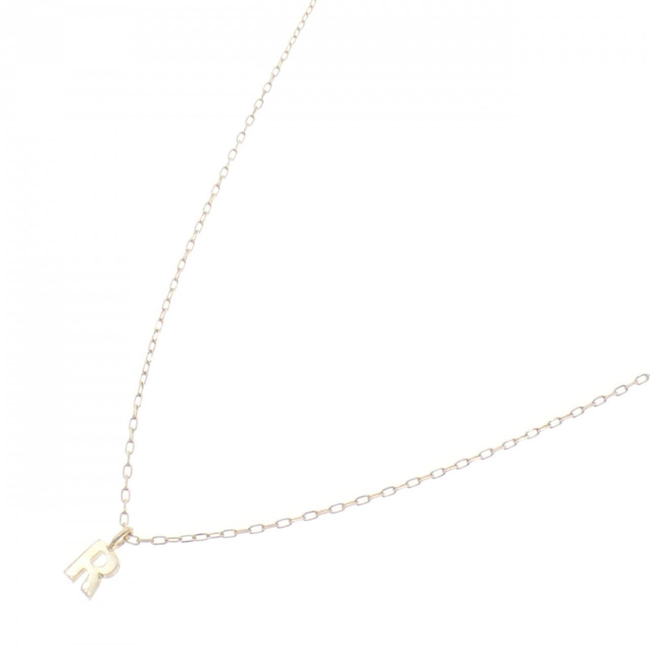 K10YG イニシャルR ネックレス