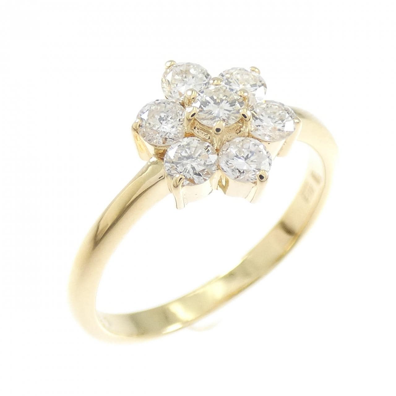 K18YG花朵鑽石戒指0.55CT