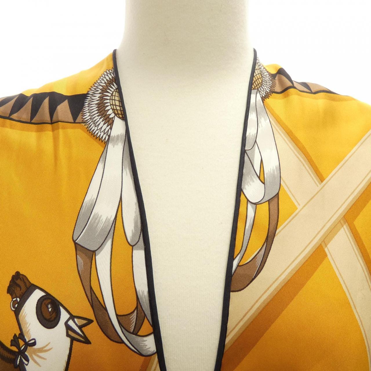 エルメス HERMES CONVERTURES ET TENUES DE FOUR トライアングルジェアン ショール