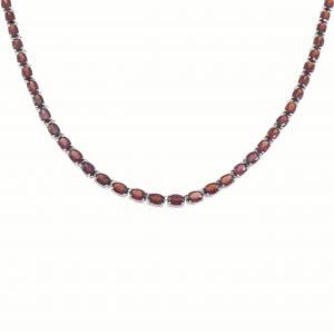 K18WG ガーネット ネックレス 36.00CT