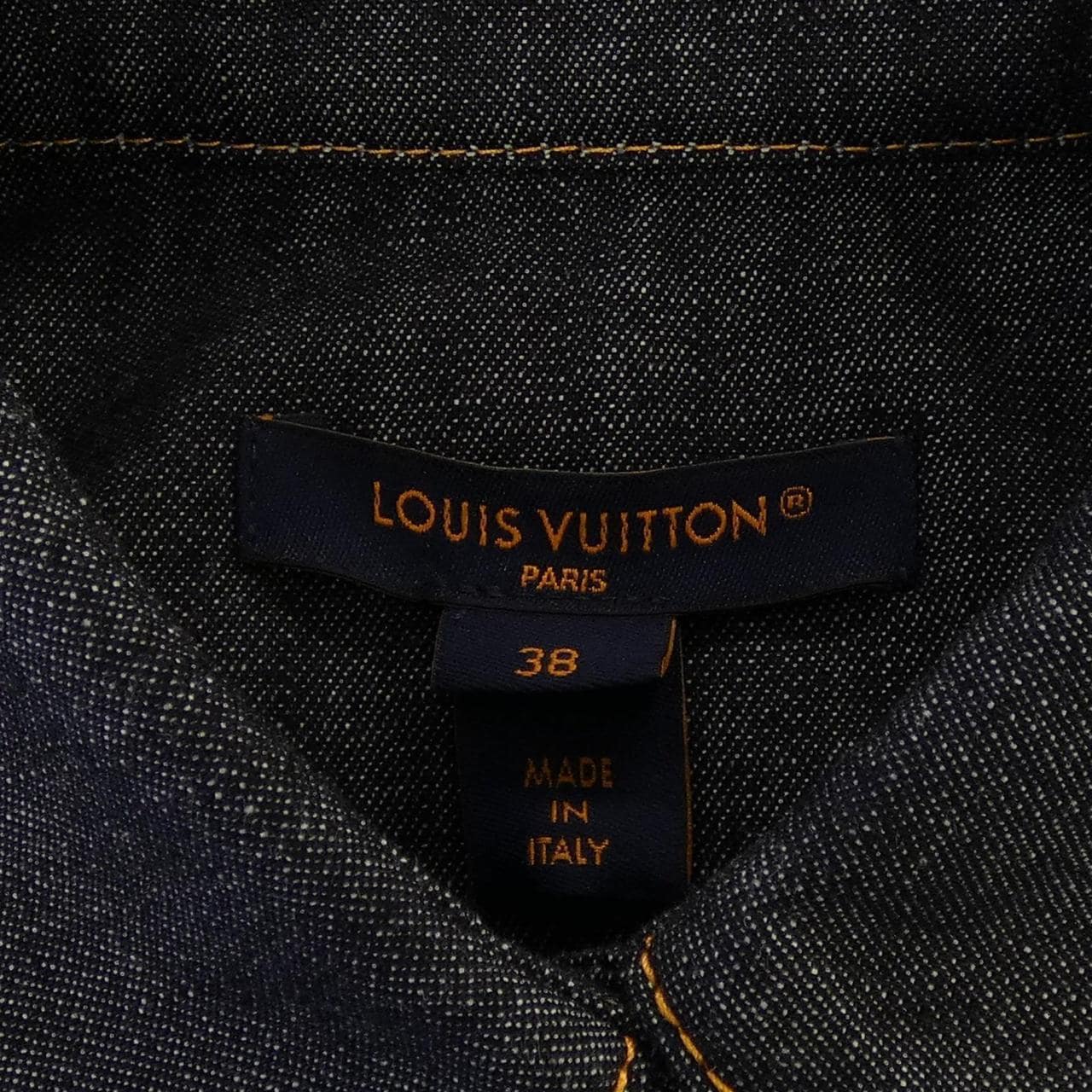 ルイヴィトン LOUIS VUITTON アシンメトリー デニムシャツドレス FVDX43355 ワンピース