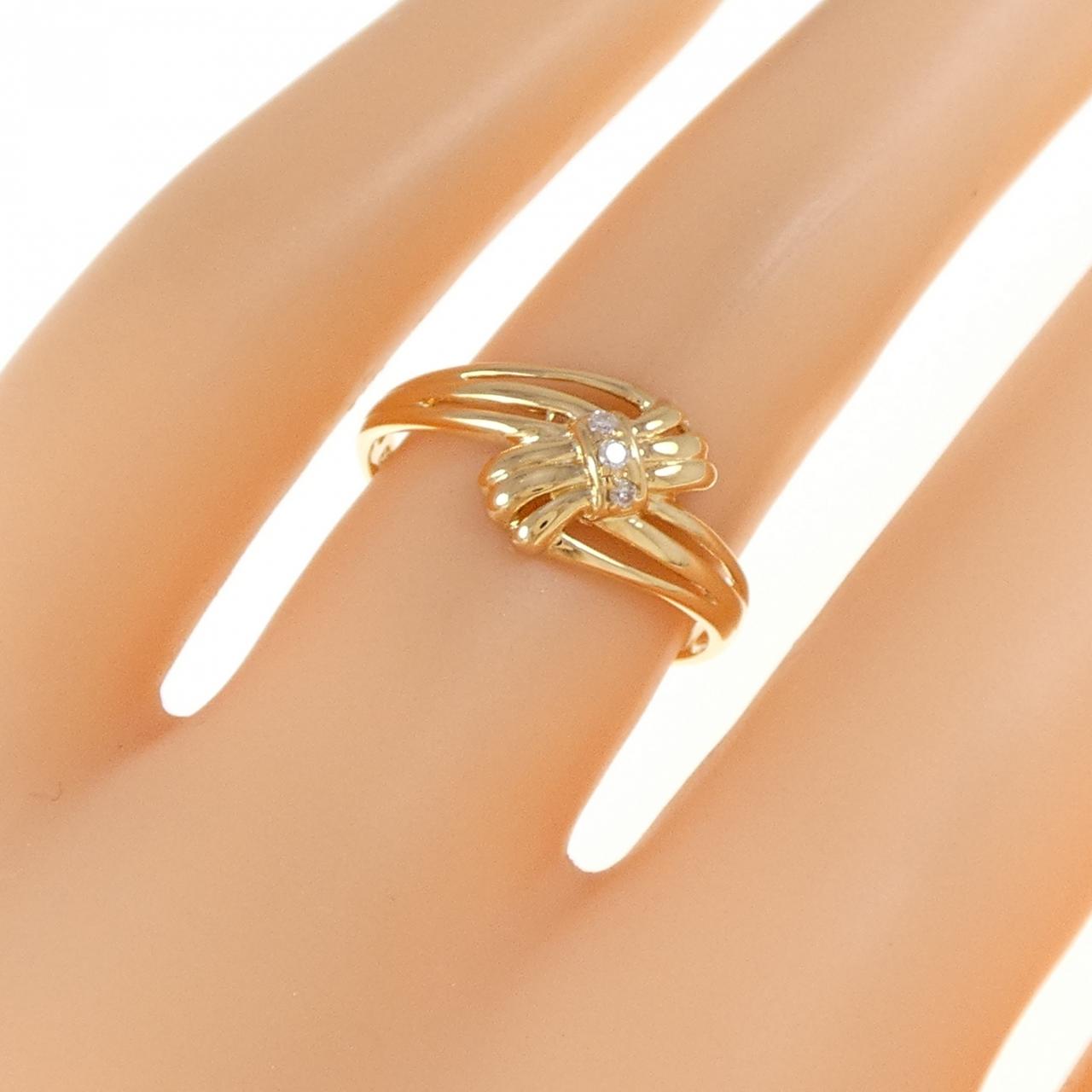 K18YG ダイヤモンド リング 0.03CT