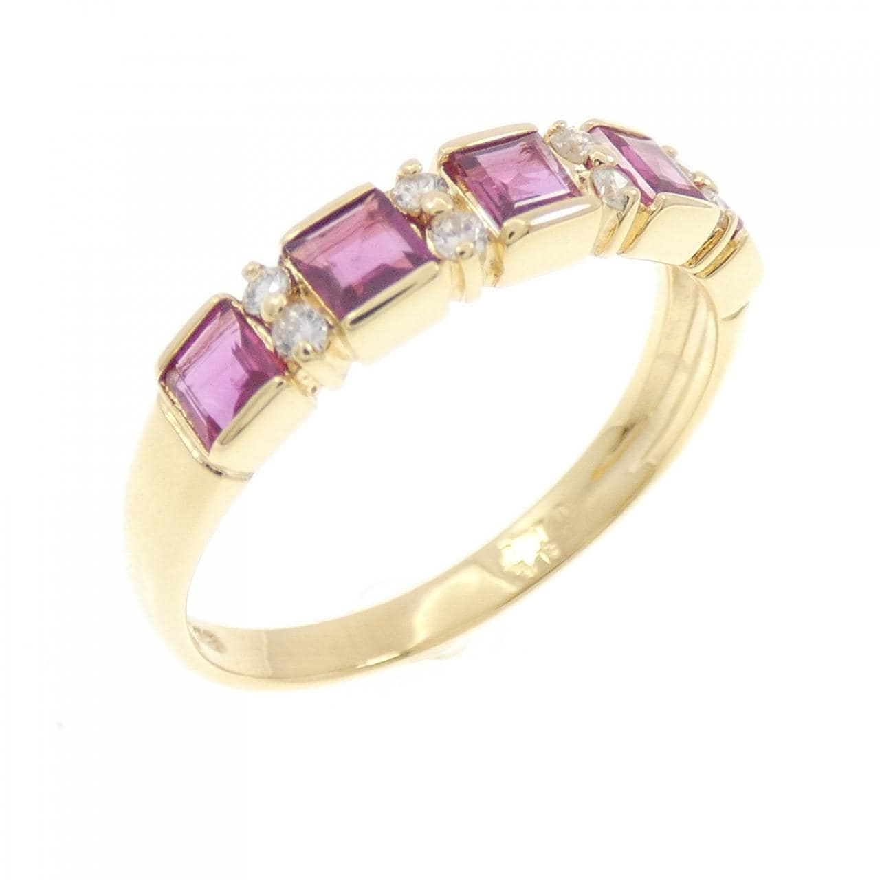 K18YG ルビー リング 0.70CT