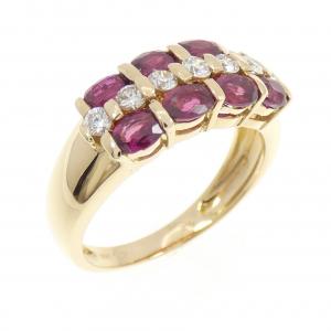 18KYG ルビー リング 1.21CT