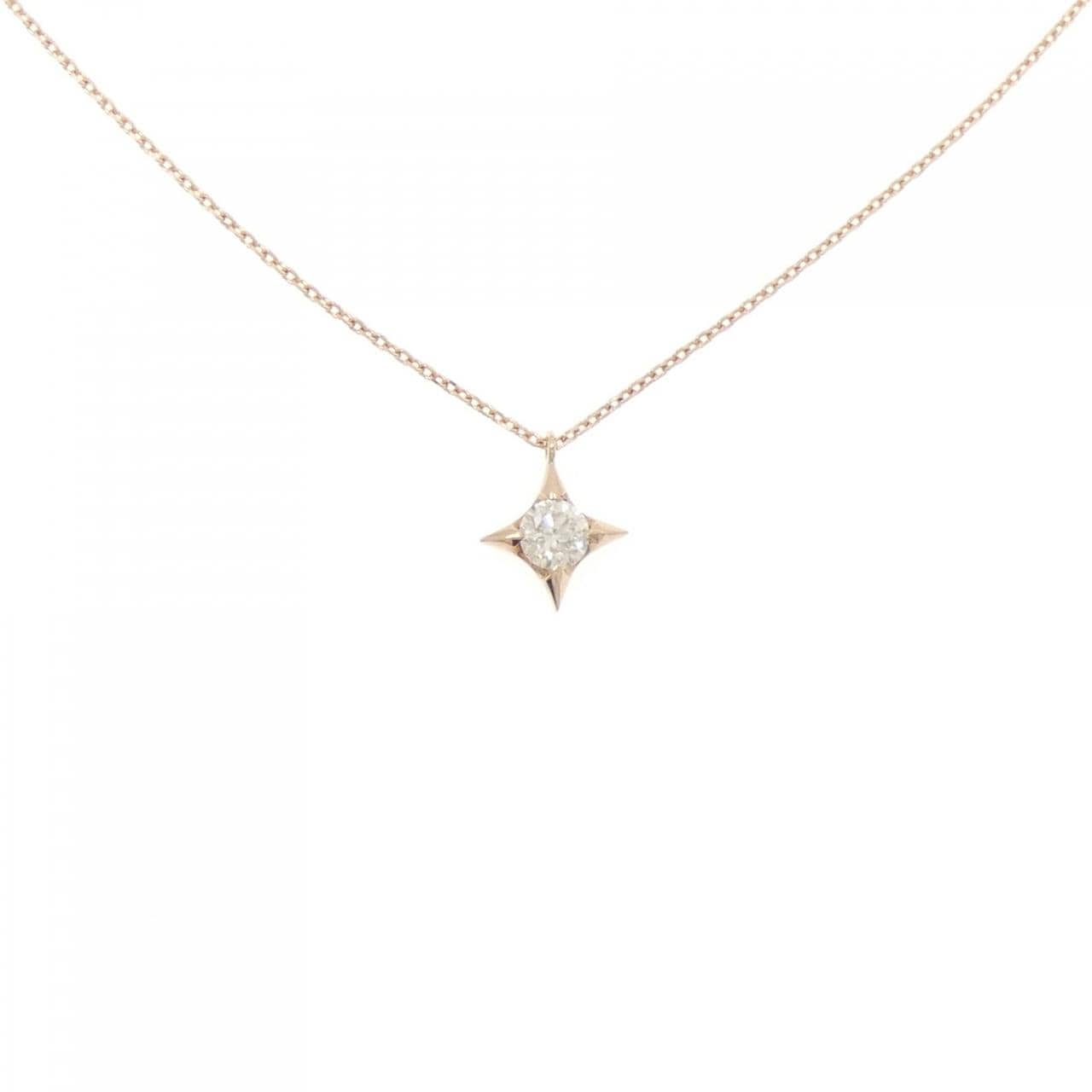 【新品】K18PG ダイヤモンド ネックレス 0.19CT