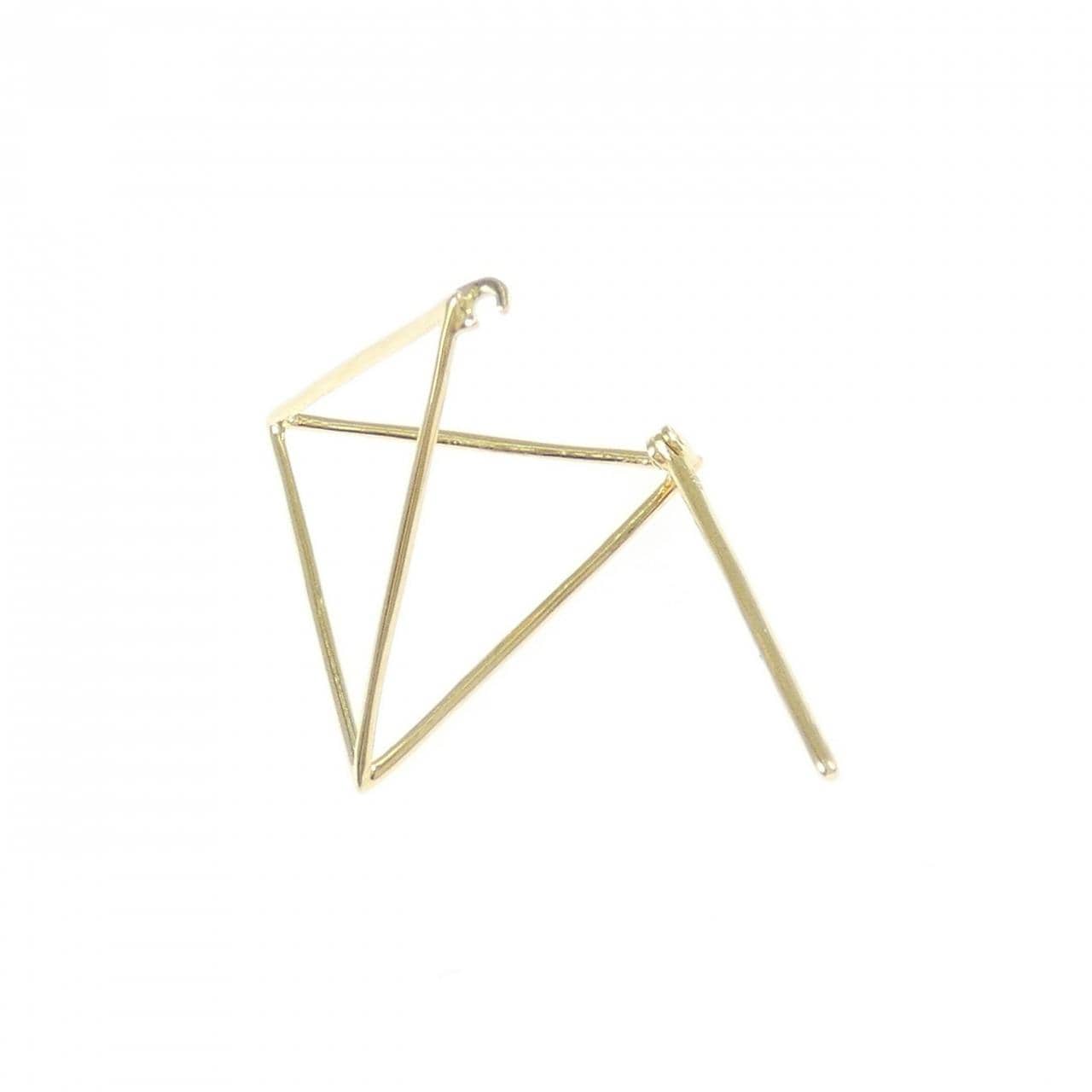 シハラ トライアングル ピース ピアス 片耳