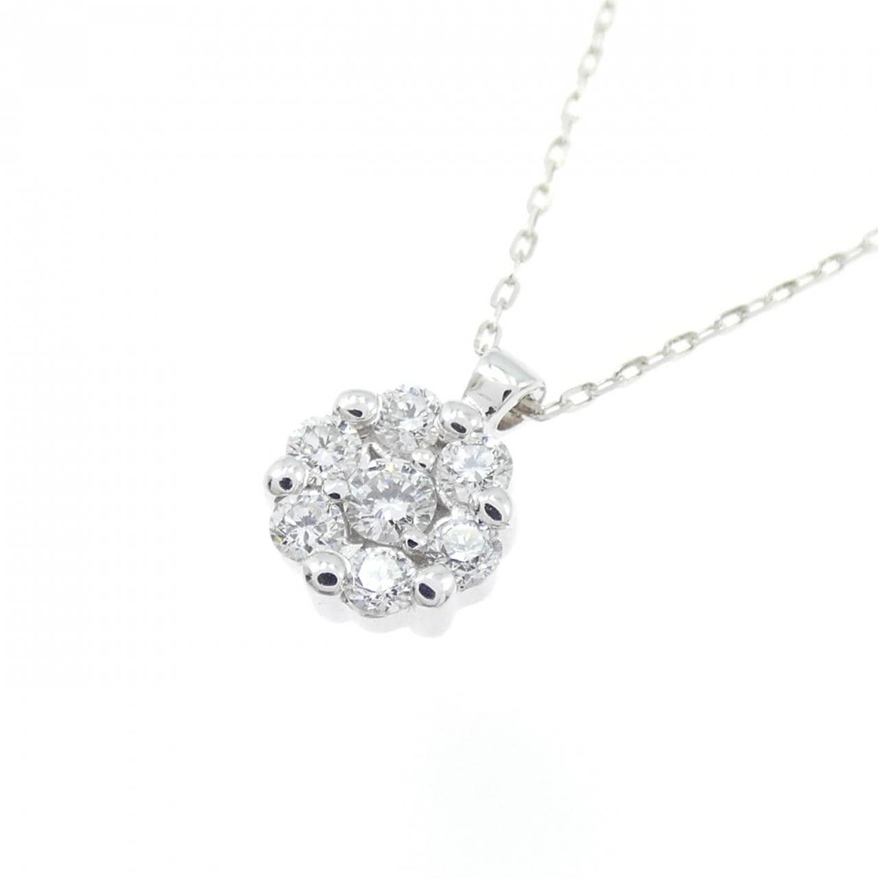 750WG/K18WG Diamond necklace