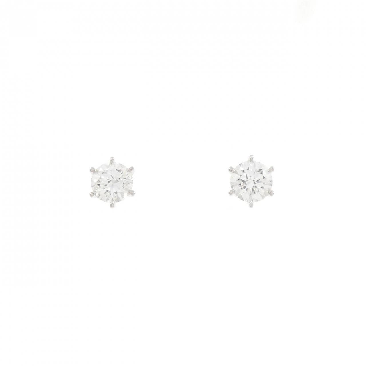 【リメイク】PT900/ST ダイヤモンド ピアス 0.306CT 0.308CT D VS1-2 EXT-VG