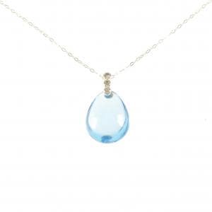 K18YG ブルートパーズ ネックレス 12.00CT
