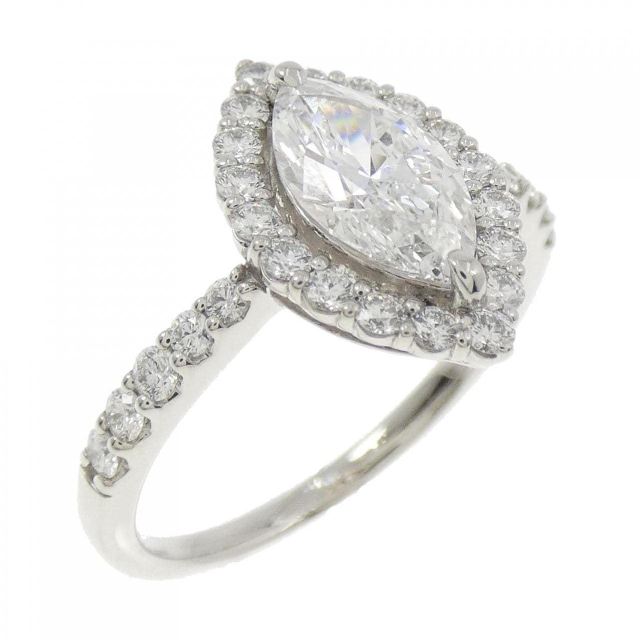 PT950 ダイヤモンド リング 1.010CT D IF マーキスカット