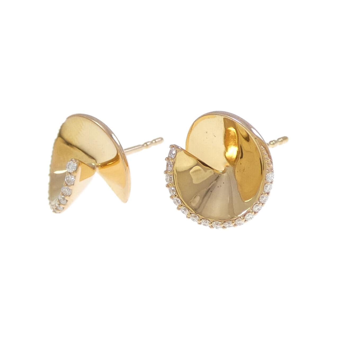 750PG/K18PG ダイヤモンド ピアス 0.20CT