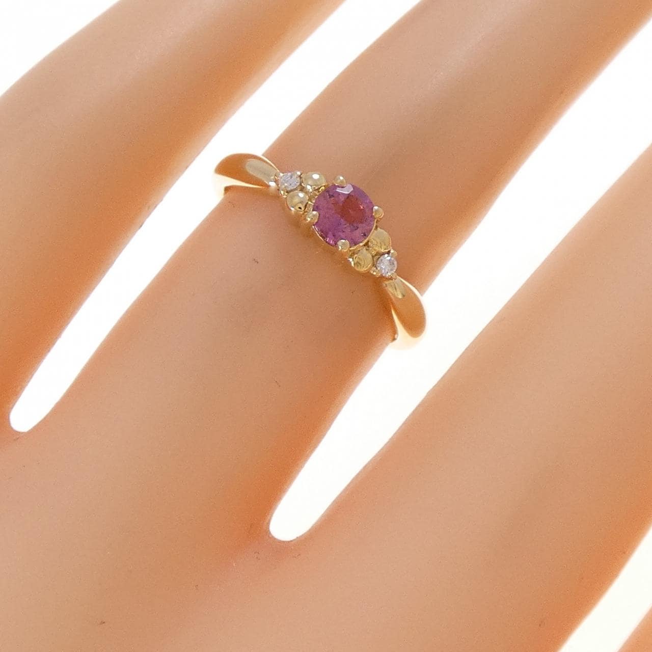 K18YG トルマリン リング