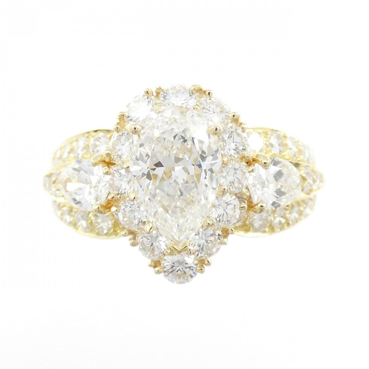 【ヴィンテージ】ヴァンクリーフ&アーペル キャリアン ペアシェイプ リング