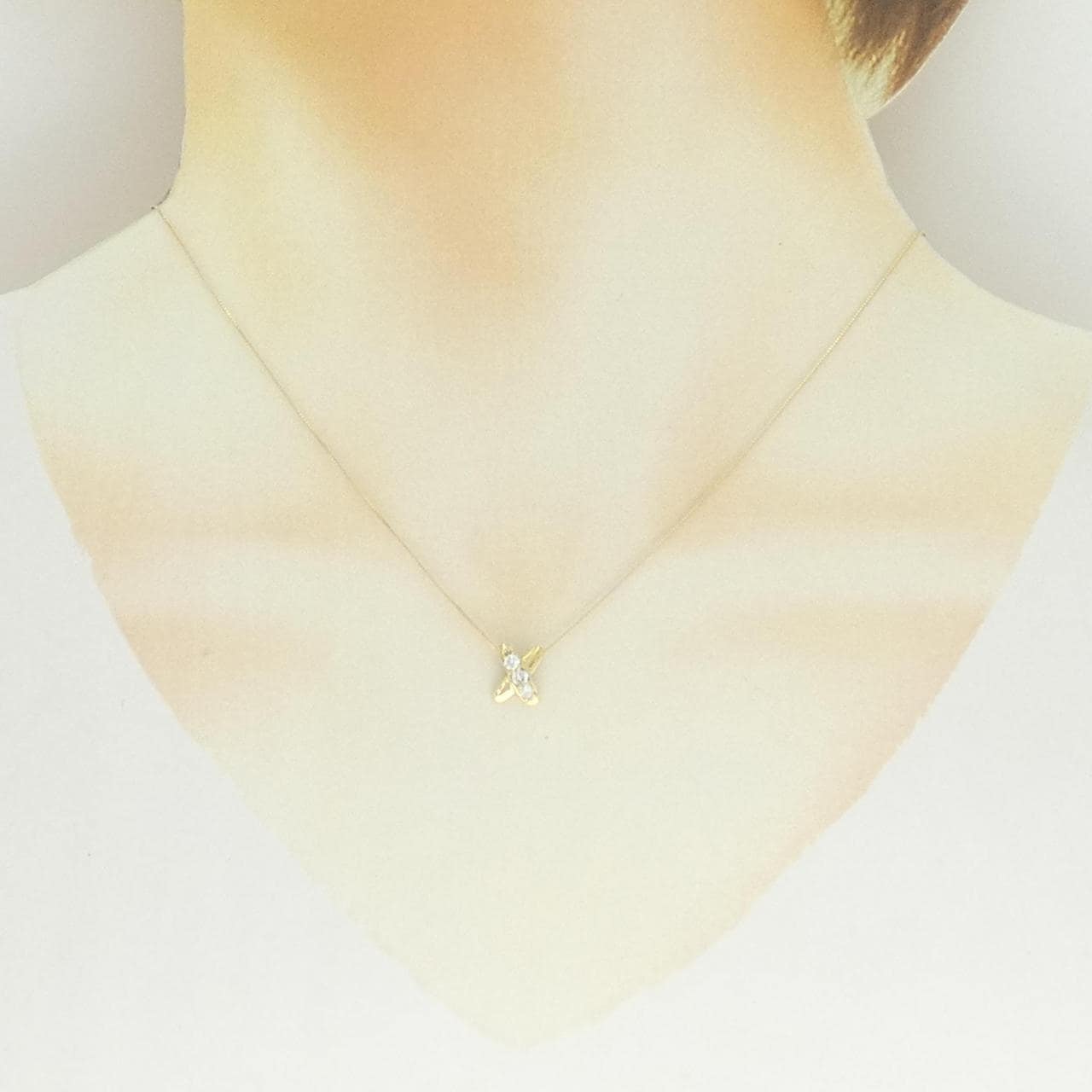 K18YG ダイヤモンド ネックレス 0.15CT