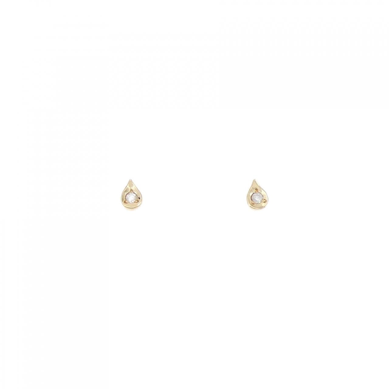 K18YG Diamond earrings 0.02CT