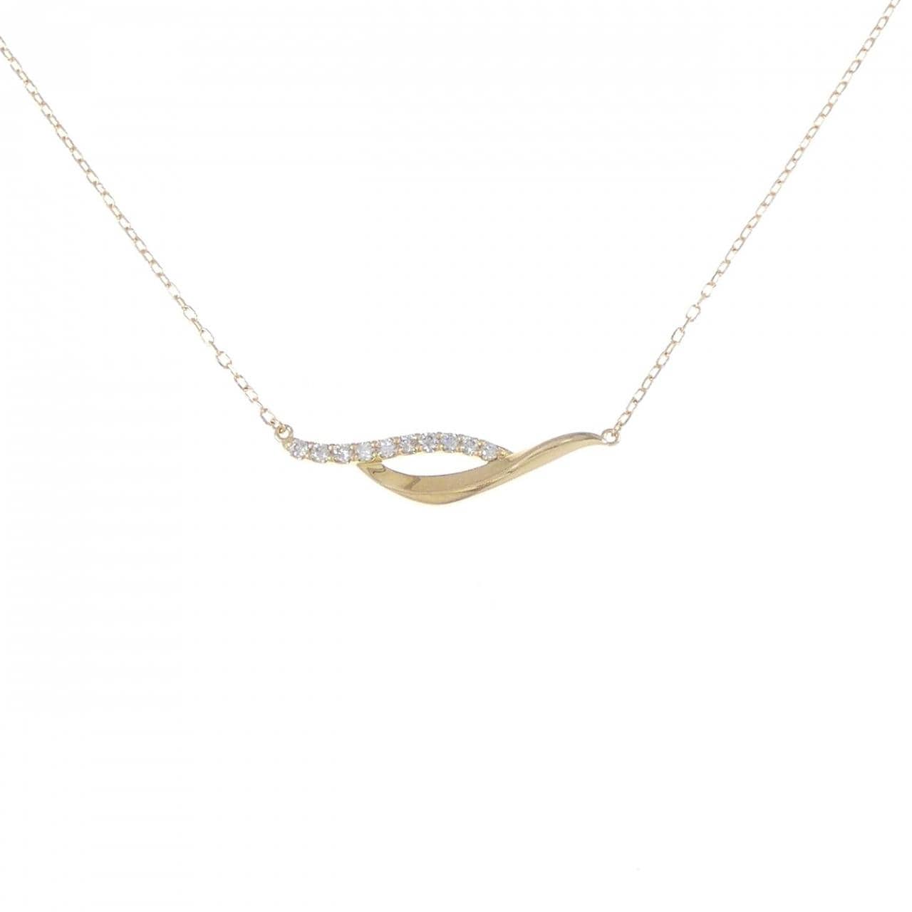 K18YG ダイヤモンド ネックレス 0.12CT