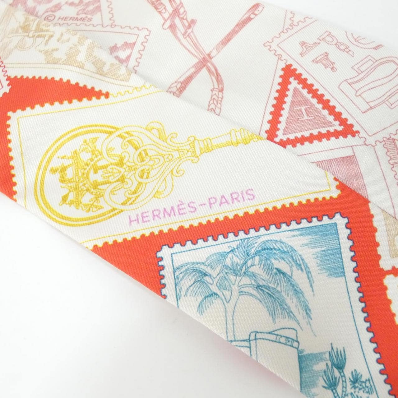 【未使用品】エルメス LA PHILATELISTE DU FAUBOURG ツイリー 064205S スカーフ