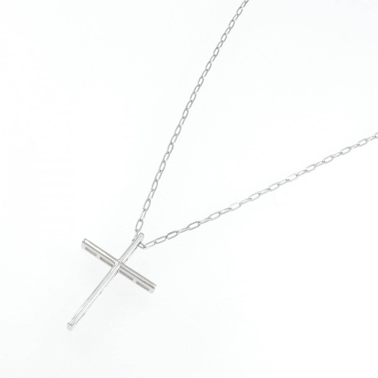 K18WG クロス ネックレス