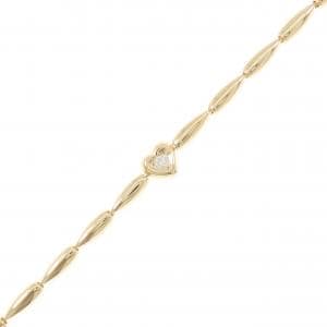 K18YG ハート ダイヤモンド ブレスレット 0.06CT