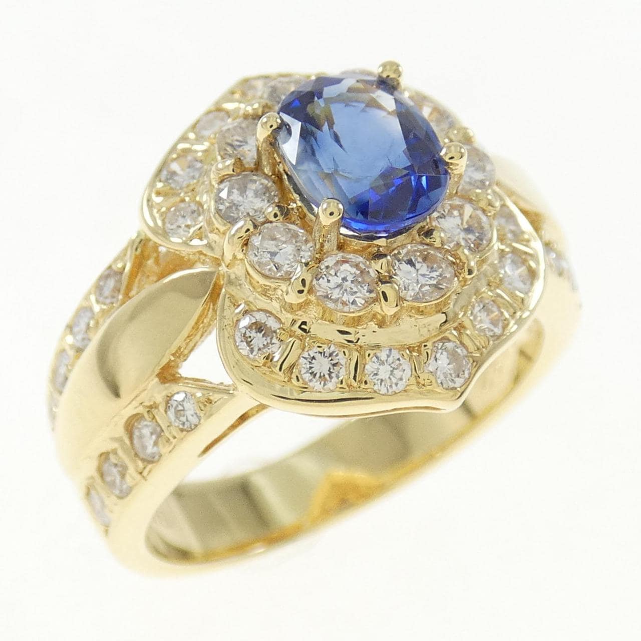 K18YG Sapphire Ring 0.92CT