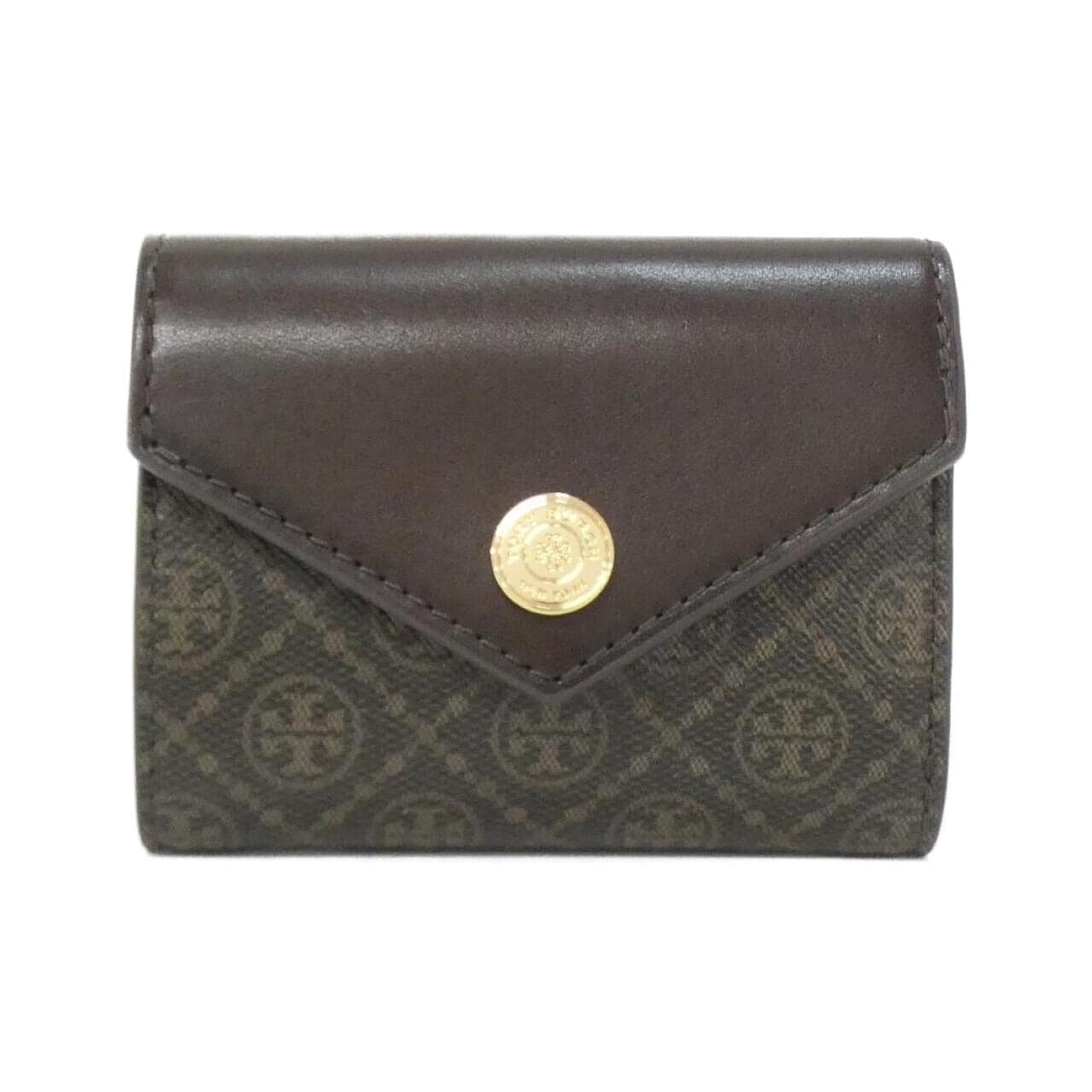 [BRAND NEW] TORY BURCH T Monogram Coated Canvas Small Envelope Wallet 165026