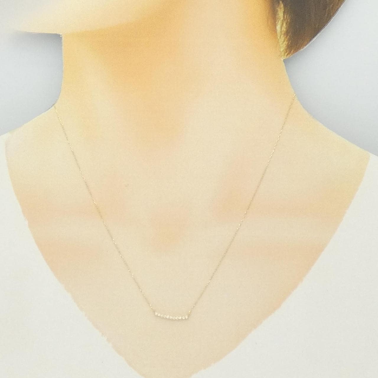 【リメイク】K18YG ダイヤモンド ネックレス 0.10CT