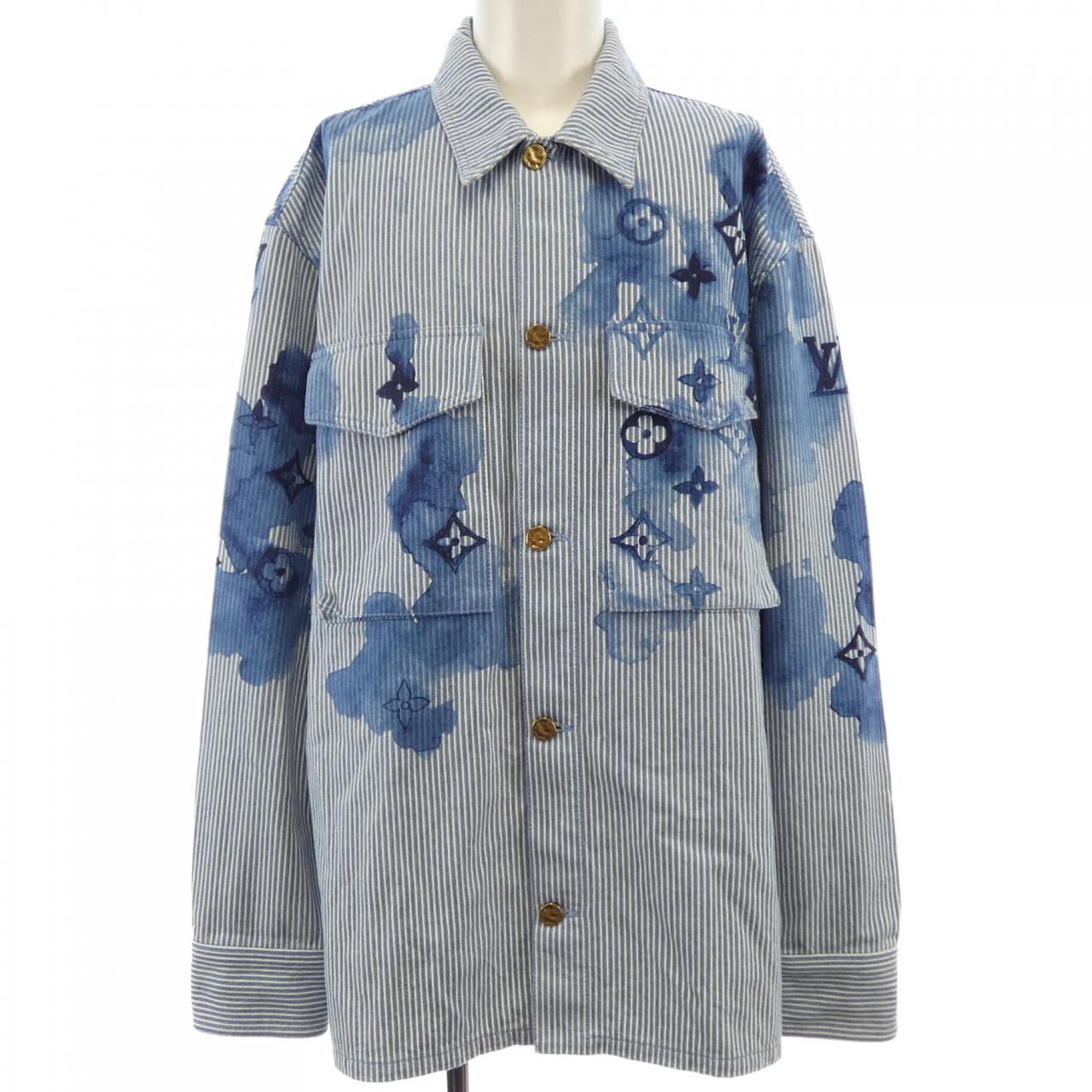 ルイヴィトン LOUIS VUITTON ストライプモノグラムワークウェア HLS05WBX7 デニムジャケット