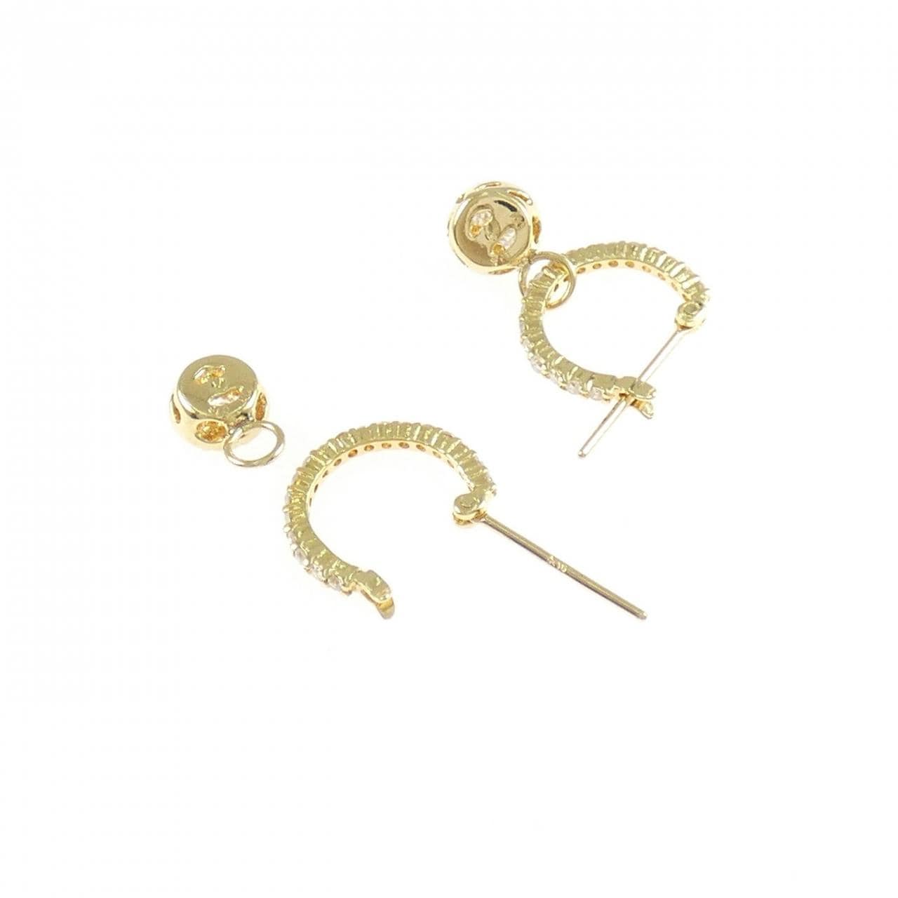 K18YG 2WAY ダイヤモンド ピアス 0.60CT