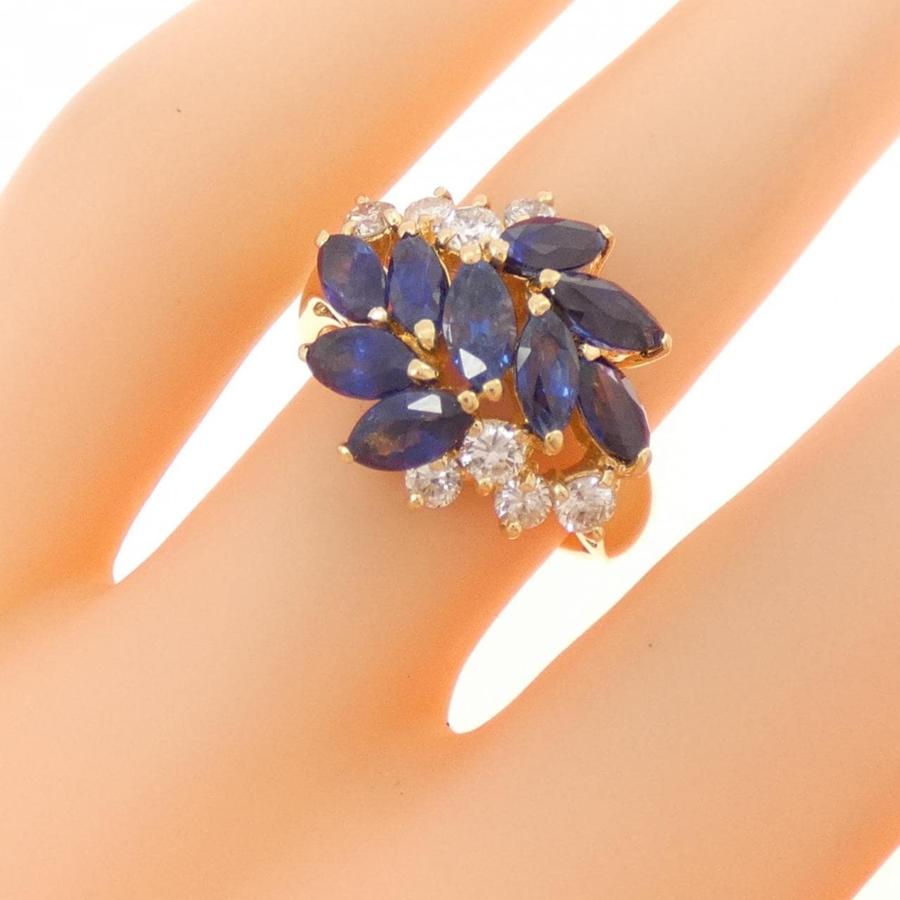 K18YG サファイヤ リング 2.84CT