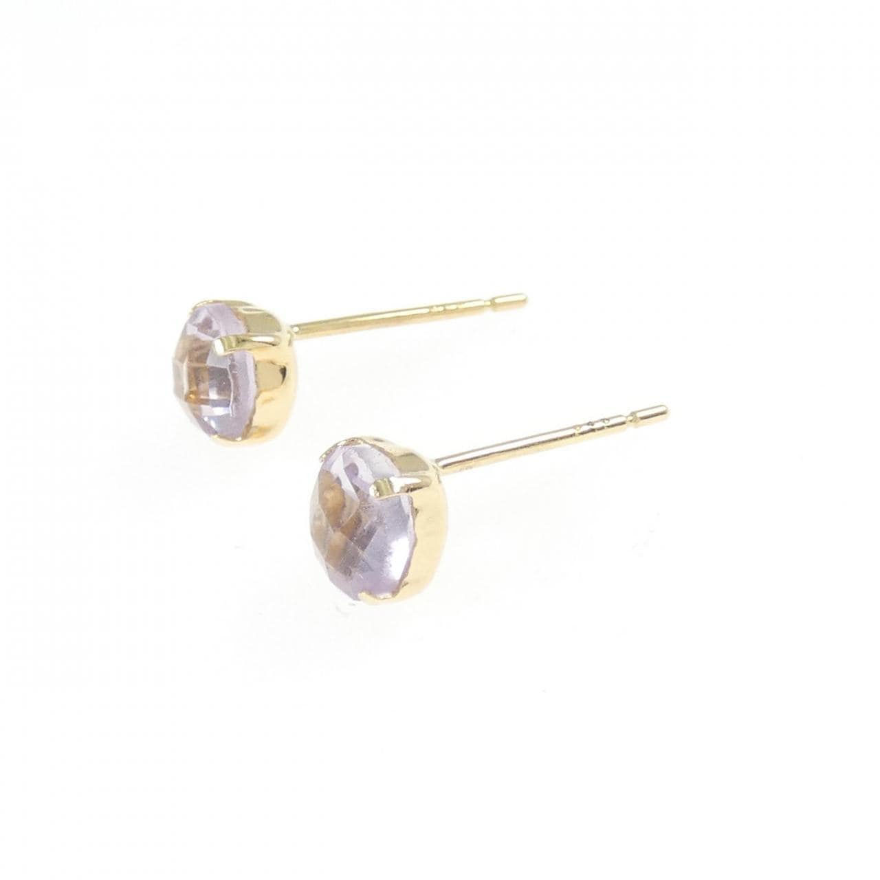 K18YG Amethyst Earrings 0.90CT