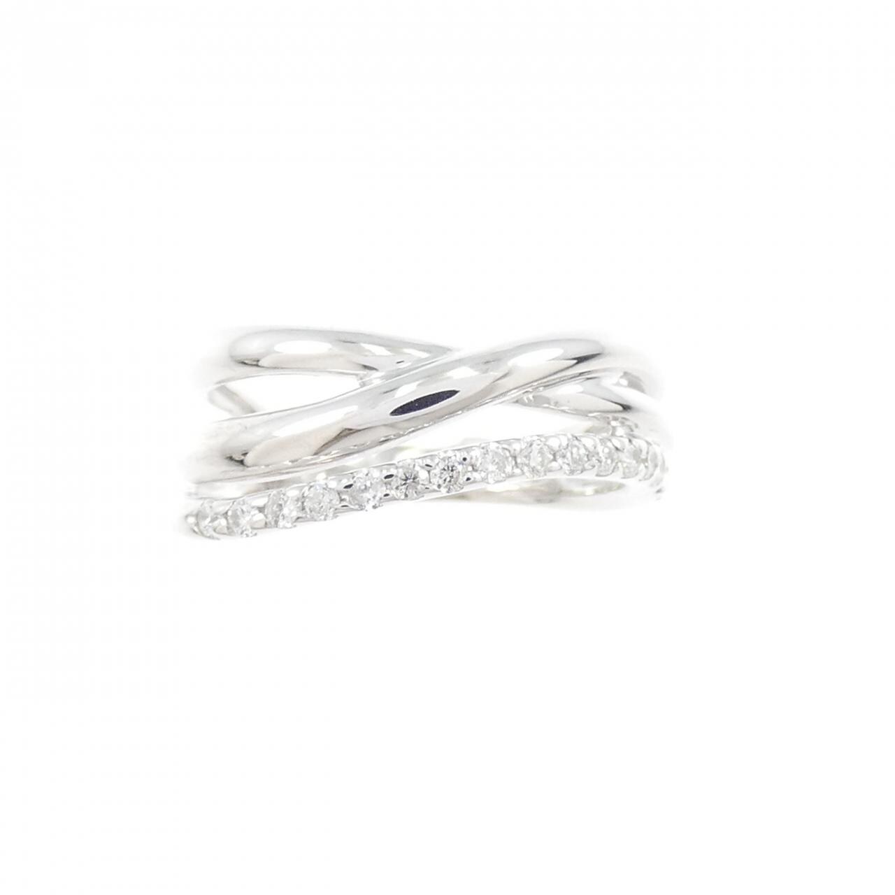 K18WG ダイヤモンド ピンキーリング 0.10CT