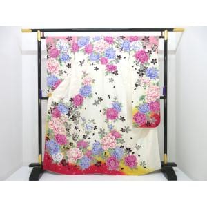 振袖　友禅金彩加工　刺繍入りボカシ染