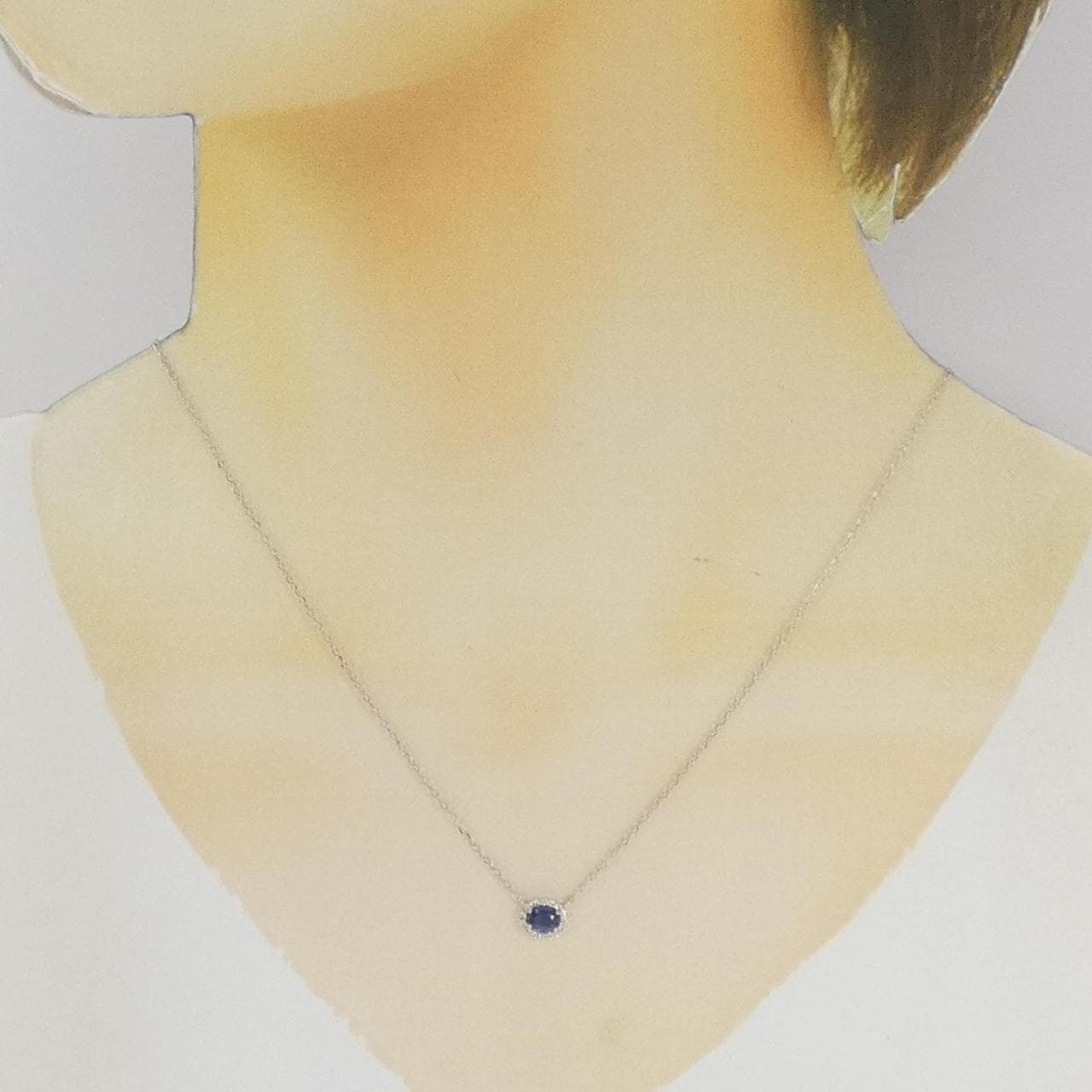 [BRAND NEW] PT Sapphire Necklace 0.41CT