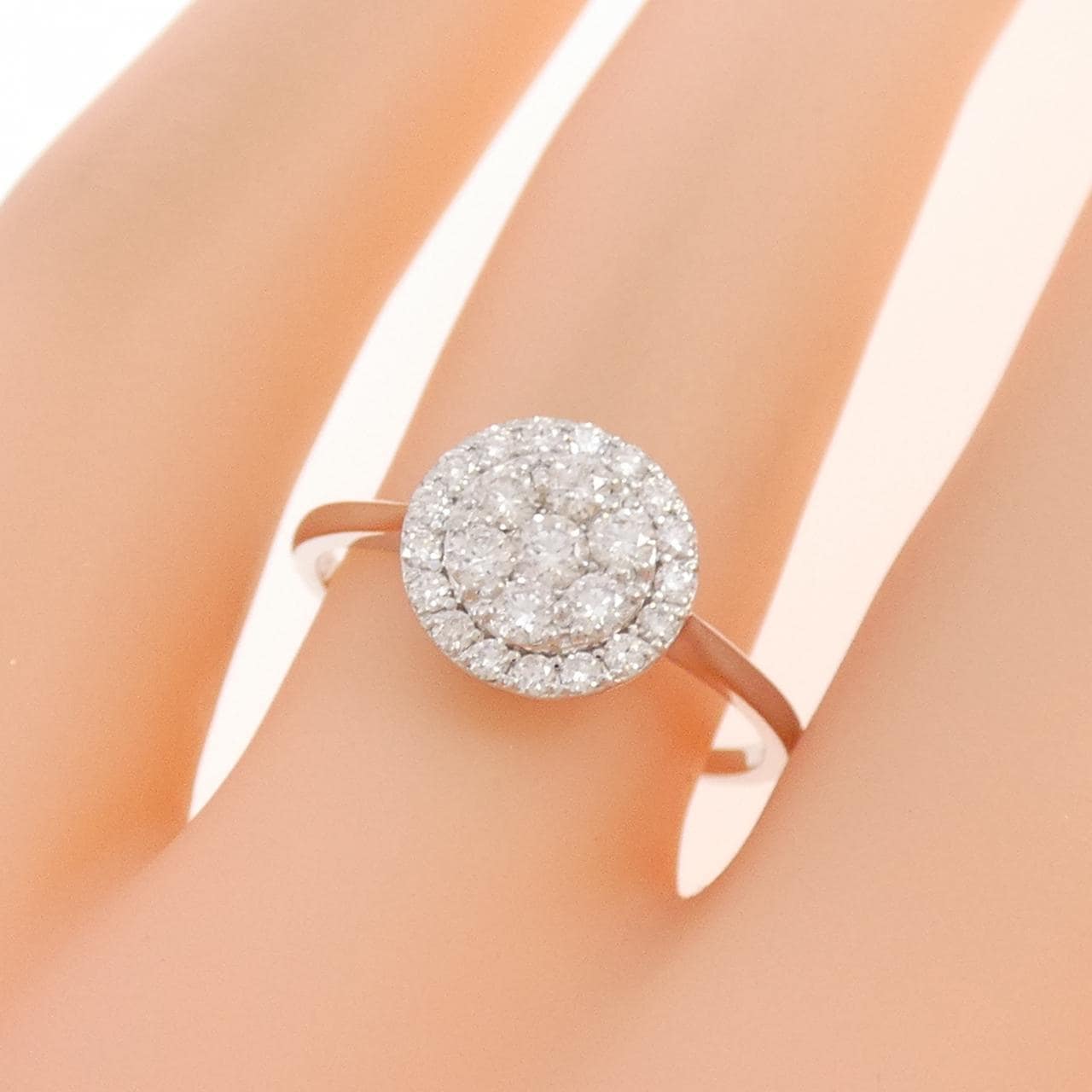 K18WG ダイヤモンド リング 0.41CT