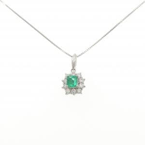 PT900/PT850 エメラルド ネックレス 0.48CT