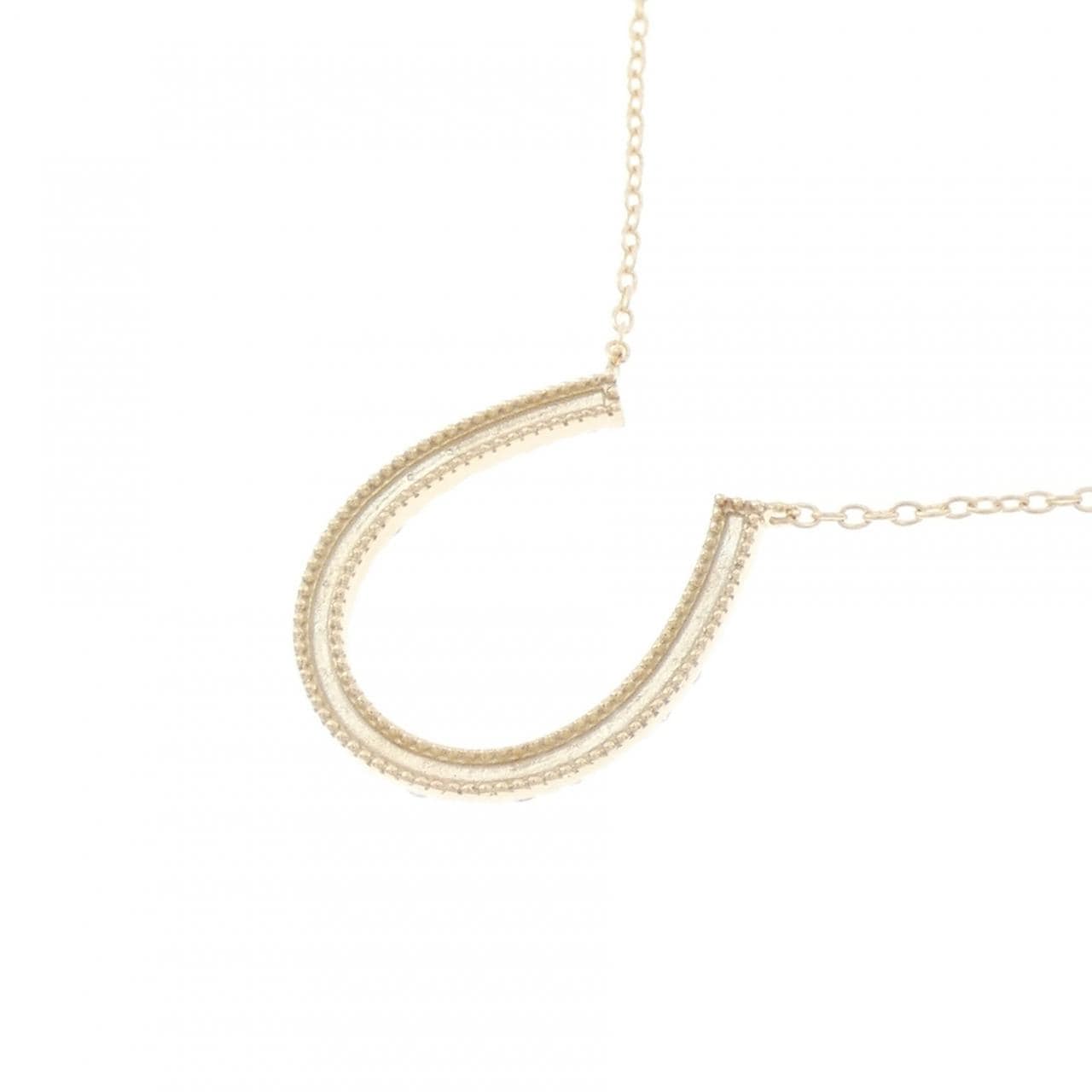 【リメイク】K10YG ホースシュー ダイヤモンド ネックレス 0.30CT