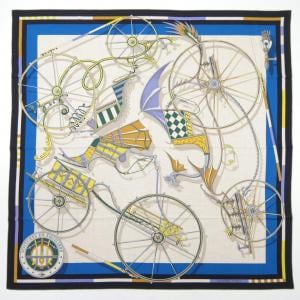 エルメス HERMES VOITURES EN EQUILIBRE H244027S カレジェアン140 ショール