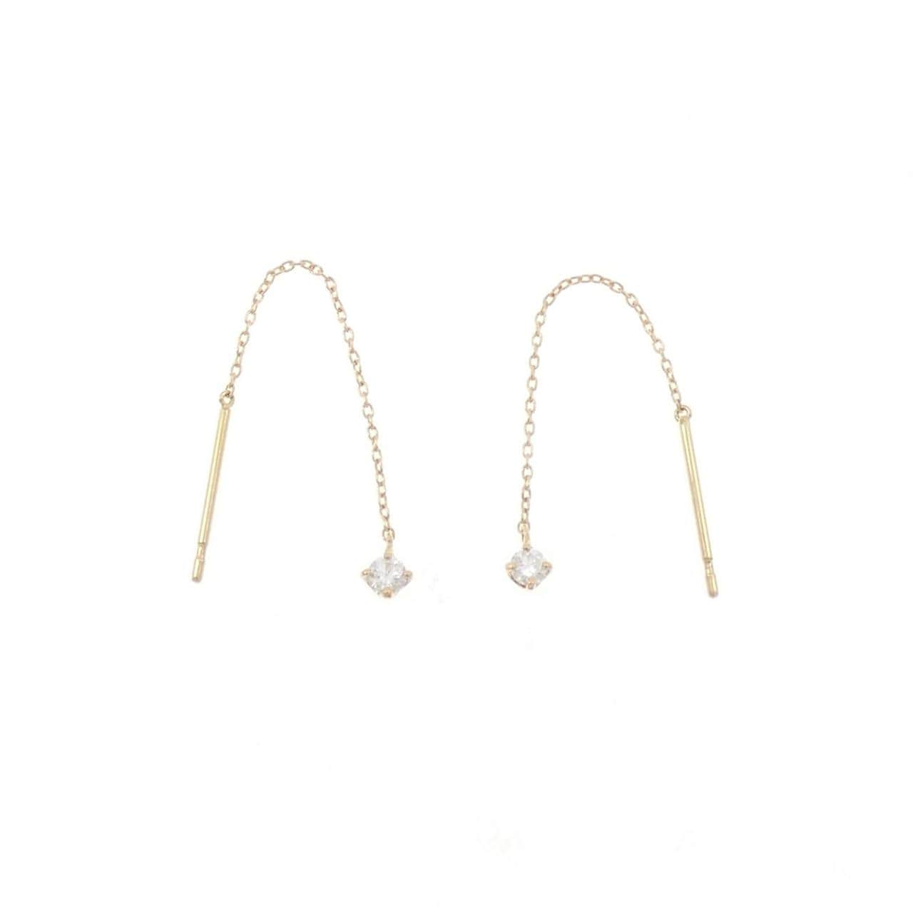 K18YG ダイヤモンド ピアス 0.10CT