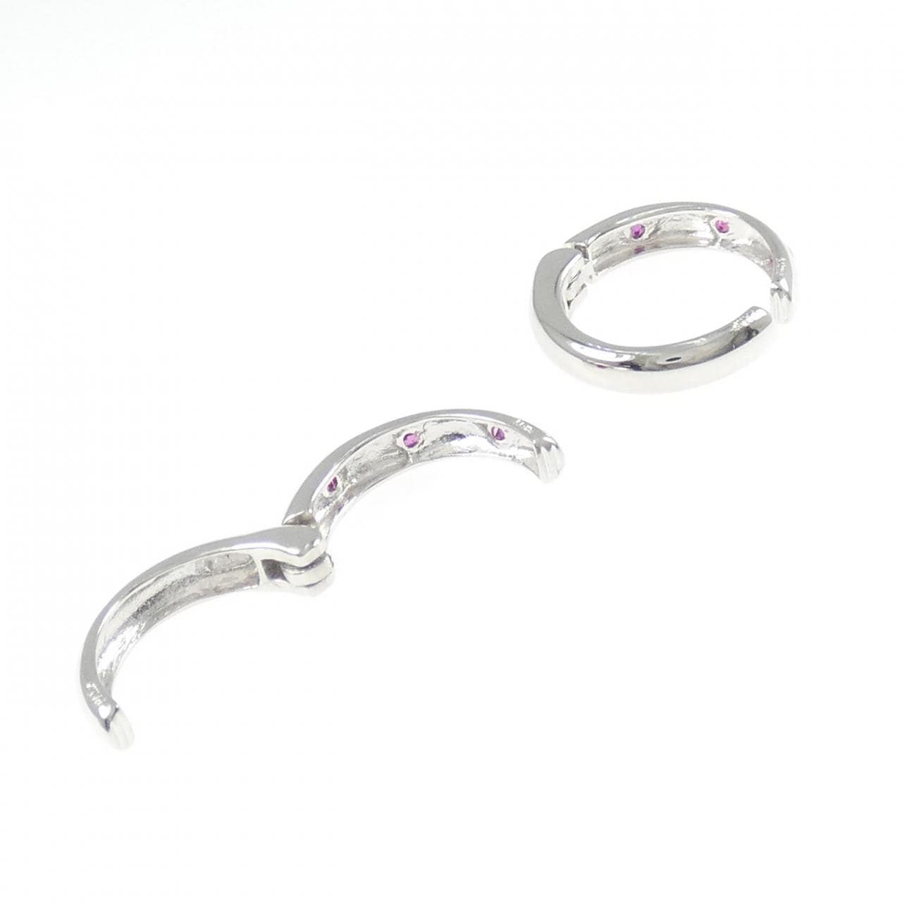 K14WG ルビー イヤリング