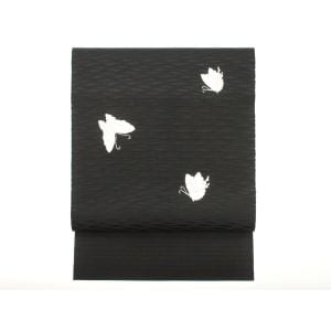 【未使用品】夏名古屋帯　絽綴織　刺繍入り