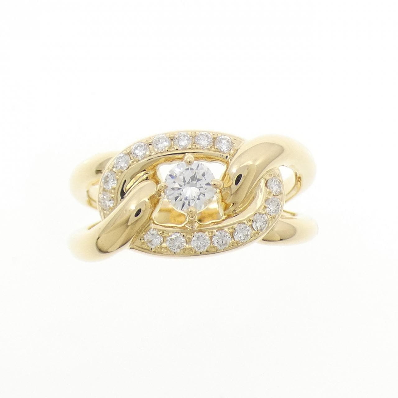 K18YG ダイヤモンド リング 0.44CT