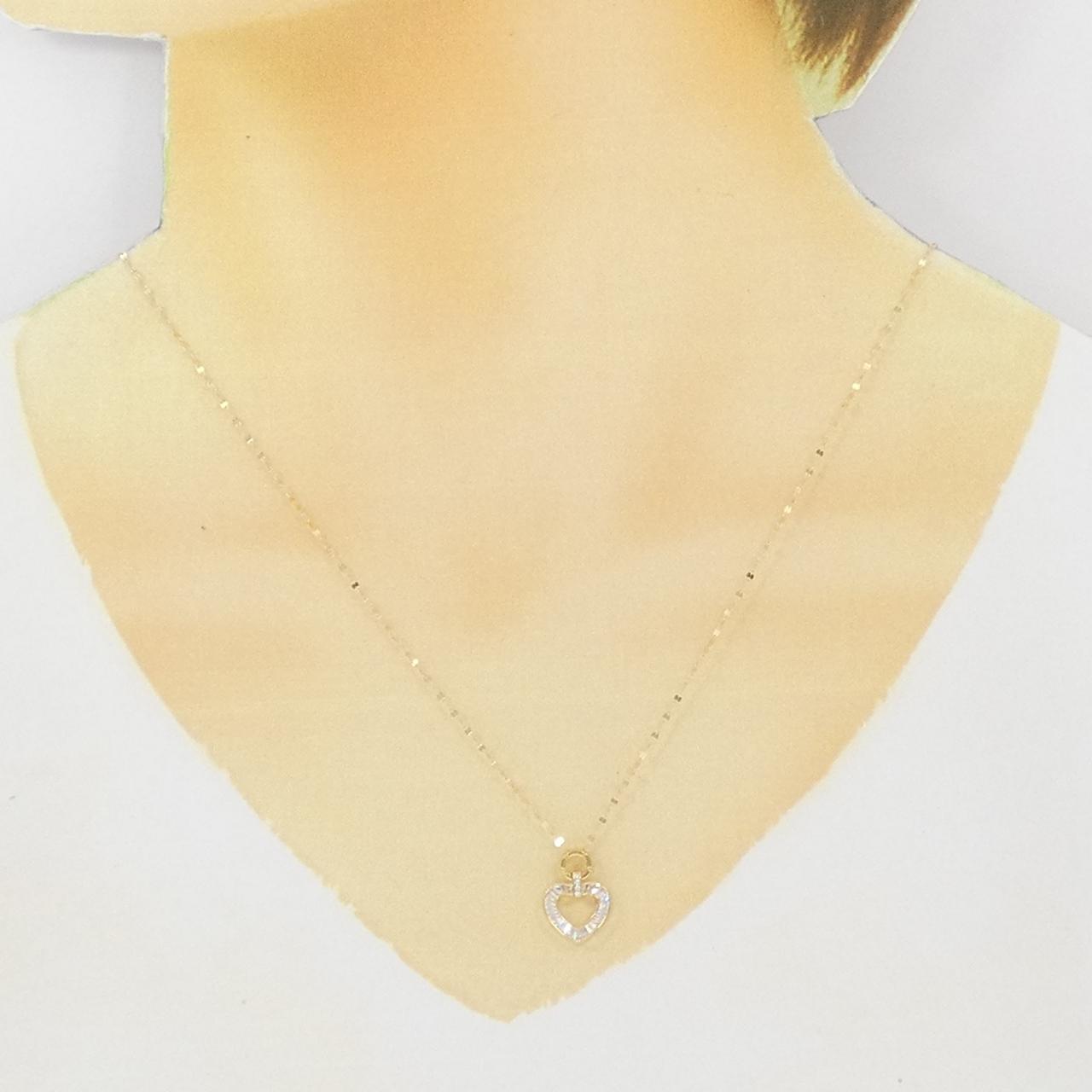 【新品】K18YG ハート ダイヤモンド ネックレス 0.01CT