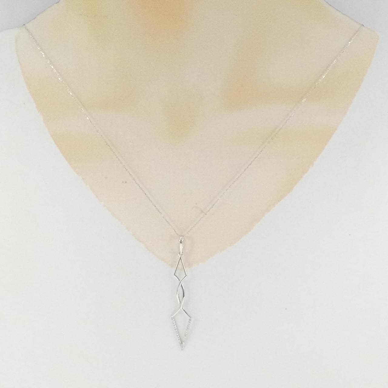 K18WG ダイヤモンド ネックレス 0.10CT