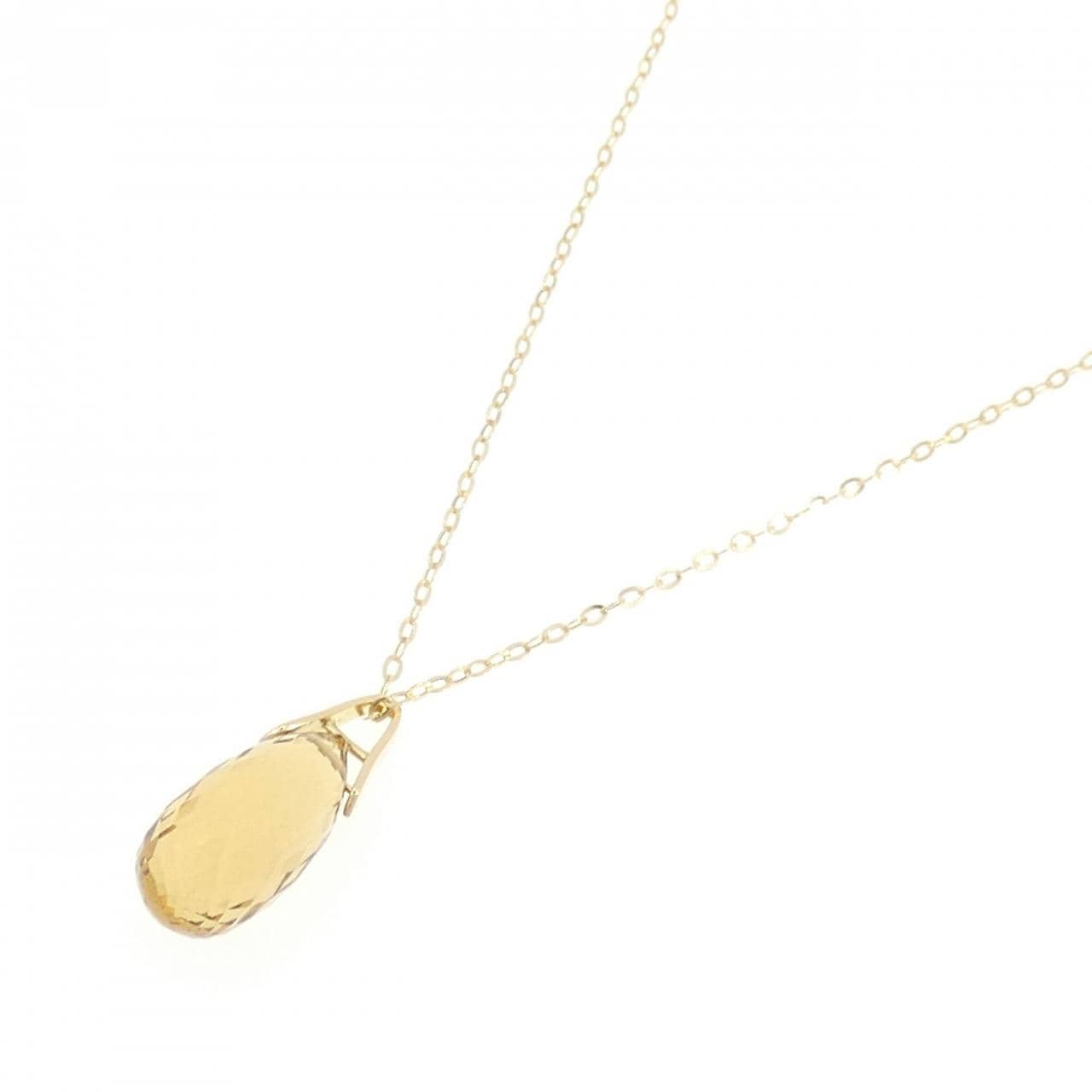 K18YG Citrine Necklace 12.00CT