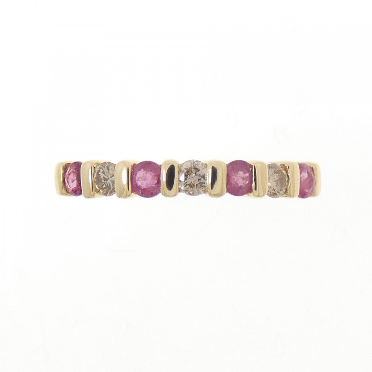 K18YG红宝石戒指0.15CT