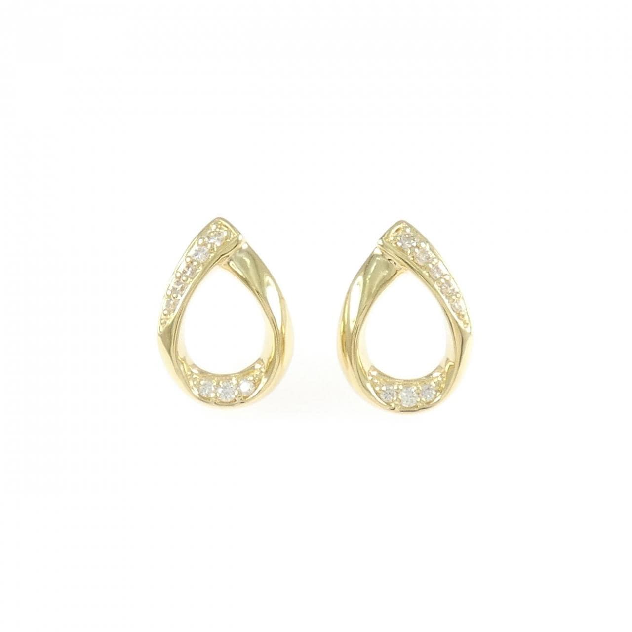 K18YG ダイヤモンド ピアス 0.10CT
