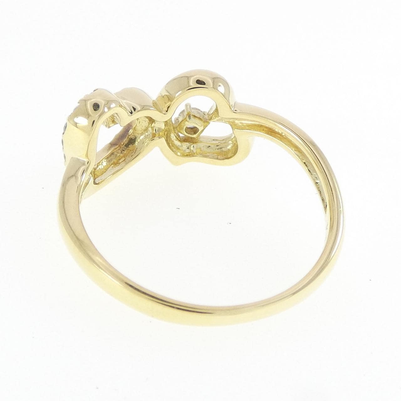 K18YG ハート ダイヤモンド リング 0.15CT