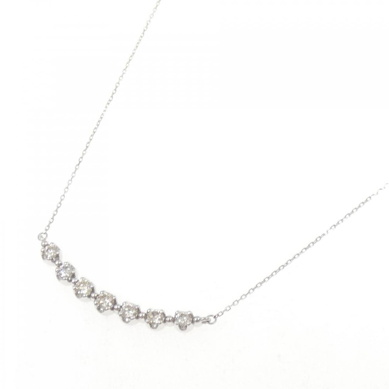 K18WG ダイヤモンド ネックレス 0.30CT